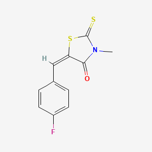 (5E)-5-[(4-fluorophenyl)methylidene]-3-methyl-2-sulfanylidene-1,3-thiazolidin-4-one