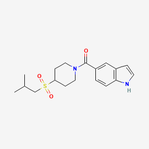 (1H-indol-5-yl)(4-(isobutylsulfonyl)piperidin-1-yl)methanone