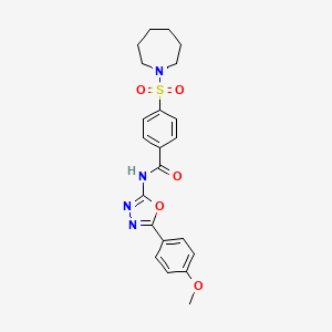 4-(azepan-1-ylsulfonyl)-N-[5-(4-methoxyphenyl)-1,3,4-oxadiazol-2-yl]benzamide