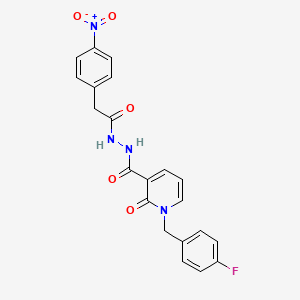 1-(4-fluorobenzyl)-N'-(2-(4-nitrophenyl)acetyl)-2-oxo-1,2-dihydropyridine-3-carbohydrazide