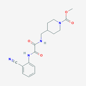 molecular formula C17H20N4O4 B2847391 Methyl 4-((2-((2-cyanophenyl)amino)-2-oxoacetamido)methyl)piperidine-1-carboxylate CAS No. 1234941-50-4