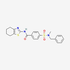 4-[benzyl(methyl)sulfamoyl]-N-(4,5,6,7-tetrahydro-1,3-benzothiazol-2-yl)benzamide