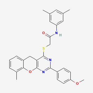 N-(3,5-Dimethylphenyl)-2-{[2-(4-methoxyphenyl)-9-methyl-5H-chromeno[2,3-D]pyrimidin-4-YL]sulfanyl}acetamide