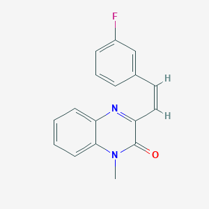 (Z)-3-(3-fluorostyryl)-1-methylquinoxalin-2(1H)-one