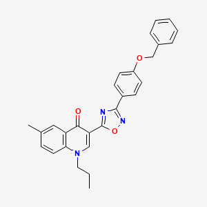 3-{3-[4-(benzyloxy)phenyl]-1,2,4-oxadiazol-5-yl}-6-methyl-1-propylquinolin-4(1H)-one