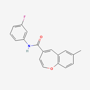 N-(3-fluorophenyl)-7-methyl-1-benzoxepine-4-carboxamide