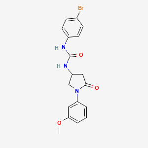 1-(4-Bromophenyl)-3-[1-(3-methoxyphenyl)-5-oxopyrrolidin-3-yl]urea