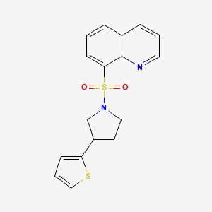 8-((3-(Thiophen-2-yl)pyrrolidin-1-yl)sulfonyl)quinoline
