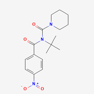 molecular formula C17H23N3O4 B2847411 N-(tert-butyl)-N-(4-nitrobenzoyl)piperidine-1-carboxamide CAS No. 899950-85-7