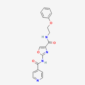 2-(isonicotinamido)-N-(2-phenoxyethyl)oxazole-4-carboxamide