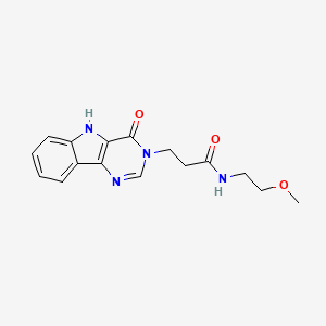 N-(2-methoxyethyl)-3-(4-oxo-4,5-dihydro-3H-pyrimido[5,4-b]indol-3-yl)propanamide