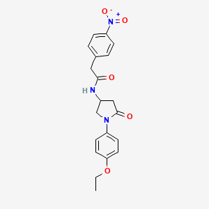 N-[1-(4-ethoxyphenyl)-5-oxopyrrolidin-3-yl]-2-(4-nitrophenyl)acetamide