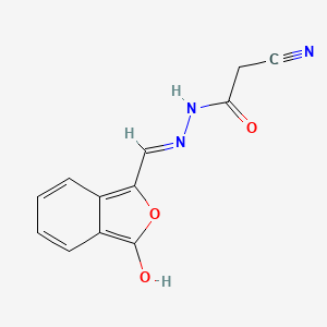 2-cyano-N'-{[(1Z)-3-oxo-1,3-dihydro-2-benzofuran-1-ylidene]methyl}acetohydrazide