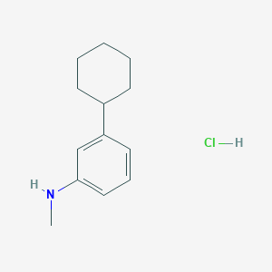 molecular formula C13H20ClN B2847446 3-Cyclohexyl-N-methylaniline;hydrochloride CAS No. 2503203-32-3