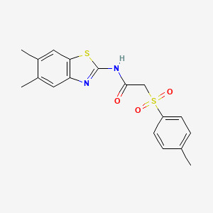 N-(5,6-dimethylbenzo[d]thiazol-2-yl)-2-tosylacetamide
