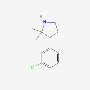 3-(3-Chlorophenyl)-2,2-dimethylpyrrolidine