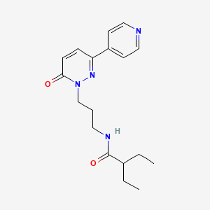 molecular formula C18H24N4O2 B2847459 2-ethyl-N-(3-(6-oxo-3-(pyridin-4-yl)pyridazin-1(6H)-yl)propyl)butanamide CAS No. 1021108-94-0