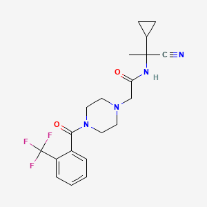 N-(1-Cyano-1-cyclopropylethyl)-2-[4-[2-(trifluoromethyl)benzoyl]piperazin-1-yl]acetamide