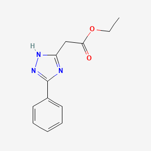 molecular formula C12H13N3O2 B2847465 ethyl 2-(5-phenyl-4H-1,2,4-triazol-3-yl)acetate CAS No. 866136-08-5