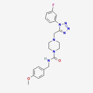 4-((1-(3-fluorophenyl)-1H-tetrazol-5-yl)methyl)-N-(4-methoxybenzyl)piperazine-1-carboxamide