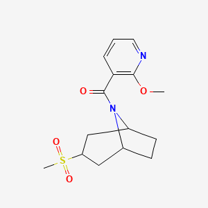 (2-methoxypyridin-3-yl)((1R,5S)-3-(methylsulfonyl)-8-azabicyclo[3.2.1]octan-8-yl)methanone