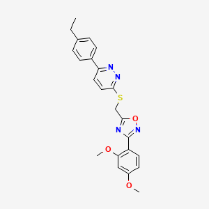 3-({[3-(2,4-Dimethoxyphenyl)-1,2,4-oxadiazol-5-yl]methyl}thio)-6-(4-ethylphenyl)pyridazine