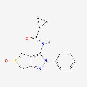 N-(5-oxo-2-phenyl-4,6-dihydrothieno[3,4-c]pyrazol-3-yl)cyclopropanecarboxamide