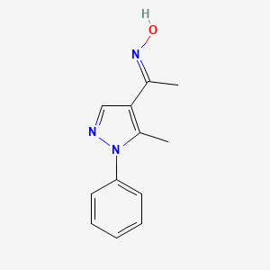 B2847476 N-[1-(5-methyl-1-phenyl-1H-pyrazol-4-yl)ethylidene]hydroxylamine CAS No. 1019075-43-4