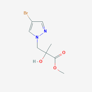 molecular formula C8H11BrN2O3 B2847484 Methyl 3-(4-bromo-1h-pyrazol-1-yl)-2-hydroxy-2-methylpropanoate CAS No. 1339895-36-1