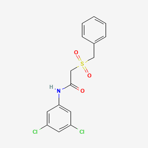 molecular formula C15H13Cl2NO3S B2847490 2-(苄基磺酰基)-N-(3,5-二氯苯基)乙酰胺 CAS No. 885906-74-1