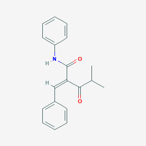 molecular formula C₁₉H₁₉NO₂ B028475 2-Benzylidene-4-methyl-3-oxo-N-phenylpentanamide CAS No. 125971-57-5