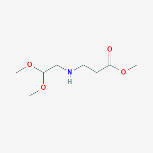 molecular formula C8H17NO4 B2847503 Methyl 3-[(2,2-dimethoxyethyl)amino]propanoate CAS No. 86017-91-6