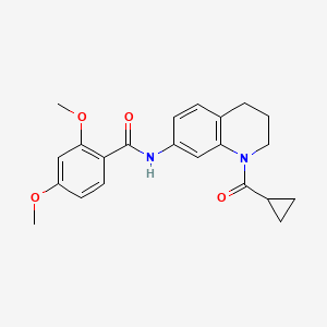 molecular formula C22H24N2O4 B2847512 N-(1-cyclopropanecarbonyl-1,2,3,4-tetrahydroquinolin-7-yl)-2,4-dimethoxybenzamide CAS No. 898439-24-2