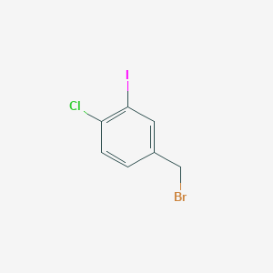 molecular formula C7H5BrClI B2847516 4-(Bromomethyl)-1-chloro-2-iodobenzene CAS No. 136558-15-1