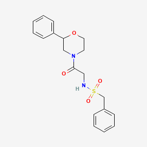 molecular formula C19H22N2O4S B2847524 N-[2-oxo-2-(2-phenylmorpholin-4-yl)ethyl]-1-phenylmethanesulfonamide CAS No. 953962-86-2