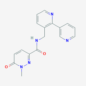 molecular formula C17H15N5O2 B2847537 N-({[2,3'-bipyridine]-3-yl}methyl)-1-methyl-6-oxo-1,6-dihydropyridazine-3-carboxamide CAS No. 1904180-08-0