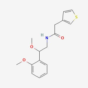 molecular formula C16H19NO3S B2847599 N-(2-methoxy-2-(2-methoxyphenyl)ethyl)-2-(thiophen-3-yl)acetamide CAS No. 1795444-21-1