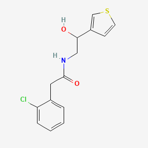 molecular formula C14H14ClNO2S B2847622 2-(2-chlorophenyl)-N-(2-hydroxy-2-(thiophen-3-yl)ethyl)acetamide CAS No. 1286710-55-1