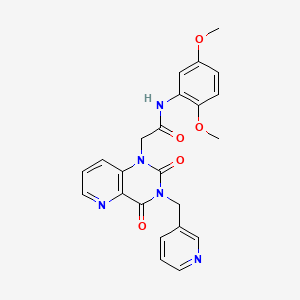 molecular formula C23H21N5O5 B2847643 N-(2,5-dimethoxyphenyl)-2-(2,4-dioxo-3-(pyridin-3-ylmethyl)-3,4-dihydropyrido[3,2-d]pyrimidin-1(2H)-yl)acetamide CAS No. 941908-24-3