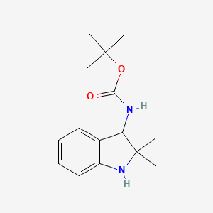 tert-butyl N-(2,2-dimethyl-2,3-dihydro-1H-indol-3-yl)carbamate
