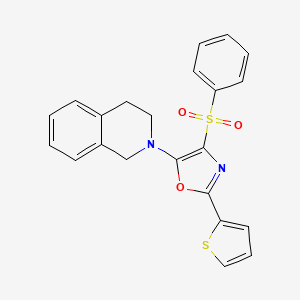 5-(3,4-dihydroisoquinolin-2(1H)-yl)-4-(phenylsulfonyl)-2-(thiophen-2-yl)oxazole