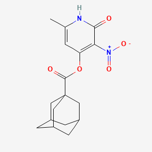 (6-methyl-3-nitro-2-oxo-1H-pyridin-4-yl) adamantane-1-carboxylate
