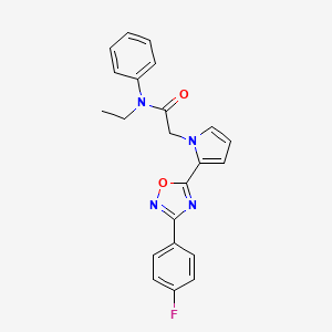 N-ethyl-2-{2-[3-(4-fluorophenyl)-1,2,4-oxadiazol-5-yl]-1H-pyrrol-1-yl}-N-phenylacetamide