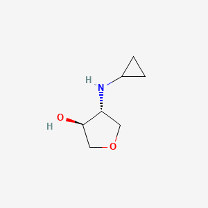 molecular formula C7H13NO2 B2847686 rac-(3R,4S)-4-(cyclopropylamino)oxolan-3-ol CAS No. 1844859-61-5; 1932248-26-4