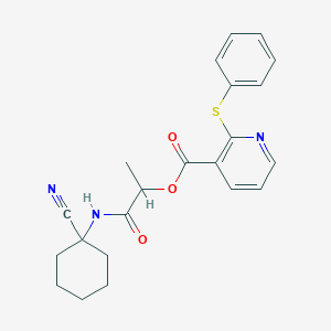 1-[(1-Cyanocyclohexyl)carbamoyl]ethyl 2-(phenylsulfanyl)pyridine-3-carboxylate