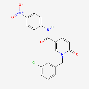 1-[(3-chlorophenyl)methyl]-N-(4-nitrophenyl)-6-oxopyridine-3-carboxamide