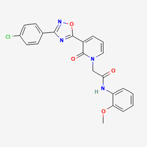 2-(3-(3-(4-chlorophenyl)-1,2,4-oxadiazol-5-yl)-2-oxopyridin-1(2H)-yl)-N-(2-methoxyphenyl)acetamide