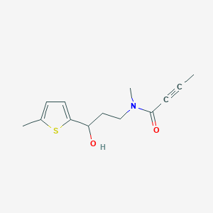 molecular formula C13H17NO2S B2847730 N-[3-Hydroxy-3-(5-methylthiophen-2-yl)propyl]-N-methylbut-2-ynamide CAS No. 2411310-99-9