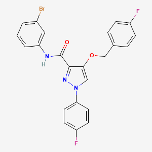 N-(3-bromophenyl)-4-((4-fluorobenzyl)oxy)-1-(4-fluorophenyl)-1H-pyrazole-3-carboxamide