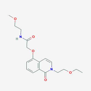 2-[2-(2-ethoxyethyl)-1-oxoisoquinolin-5-yl]oxy-N-(2-methoxyethyl)acetamide